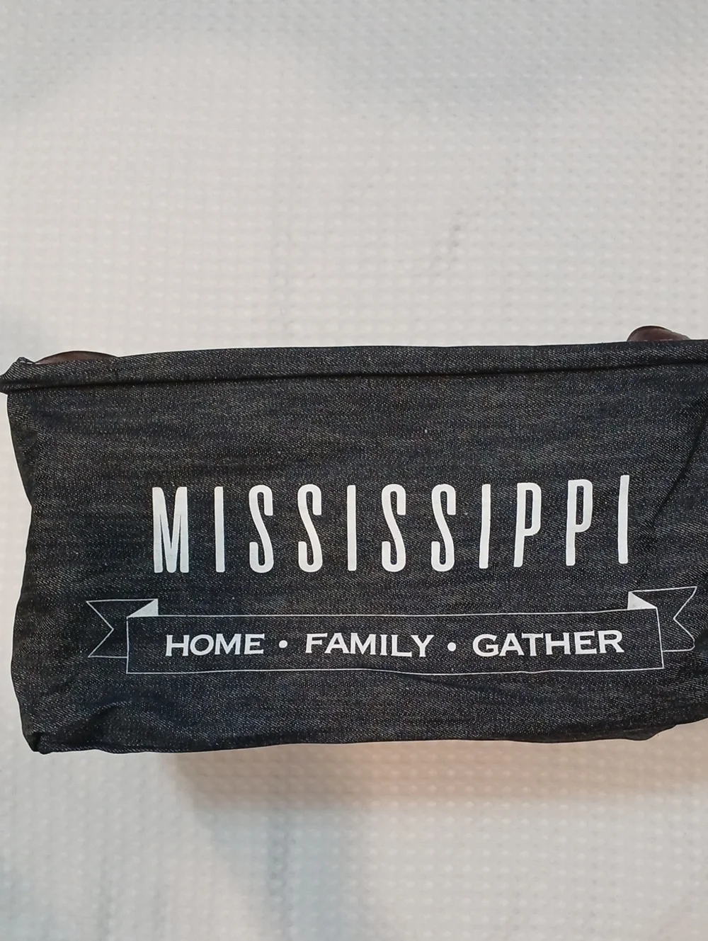 Southern Winston Denim Print Collapsible Storage Bins with Handles - 6 pack